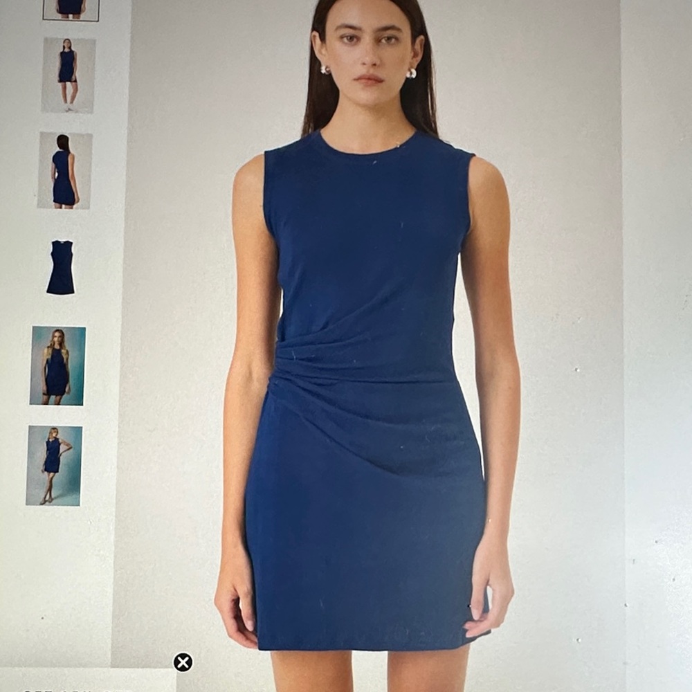 Chic Navy Sleeveless Mini Dress